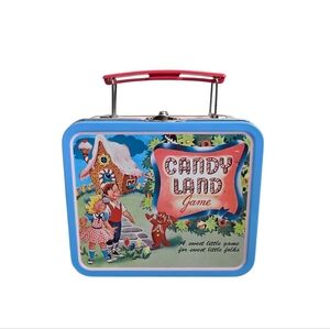 Candy Land Game Tin Lunchbox - Blue and Red